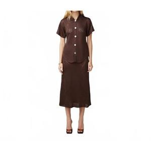 NEW CALLE DEL MAR ivy short sleeve shirt in chocolate